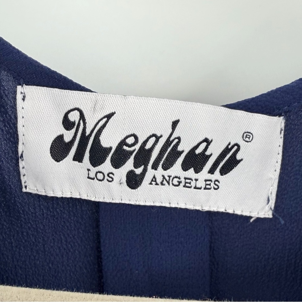 Meghan Fabulous Navy LilyPad Maxi Dress Medium - Picture 3 of 5
